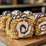 S’mores Rolled Rice Krispie Treats