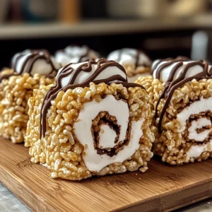 S’mores Rolled Rice Krispie Treats