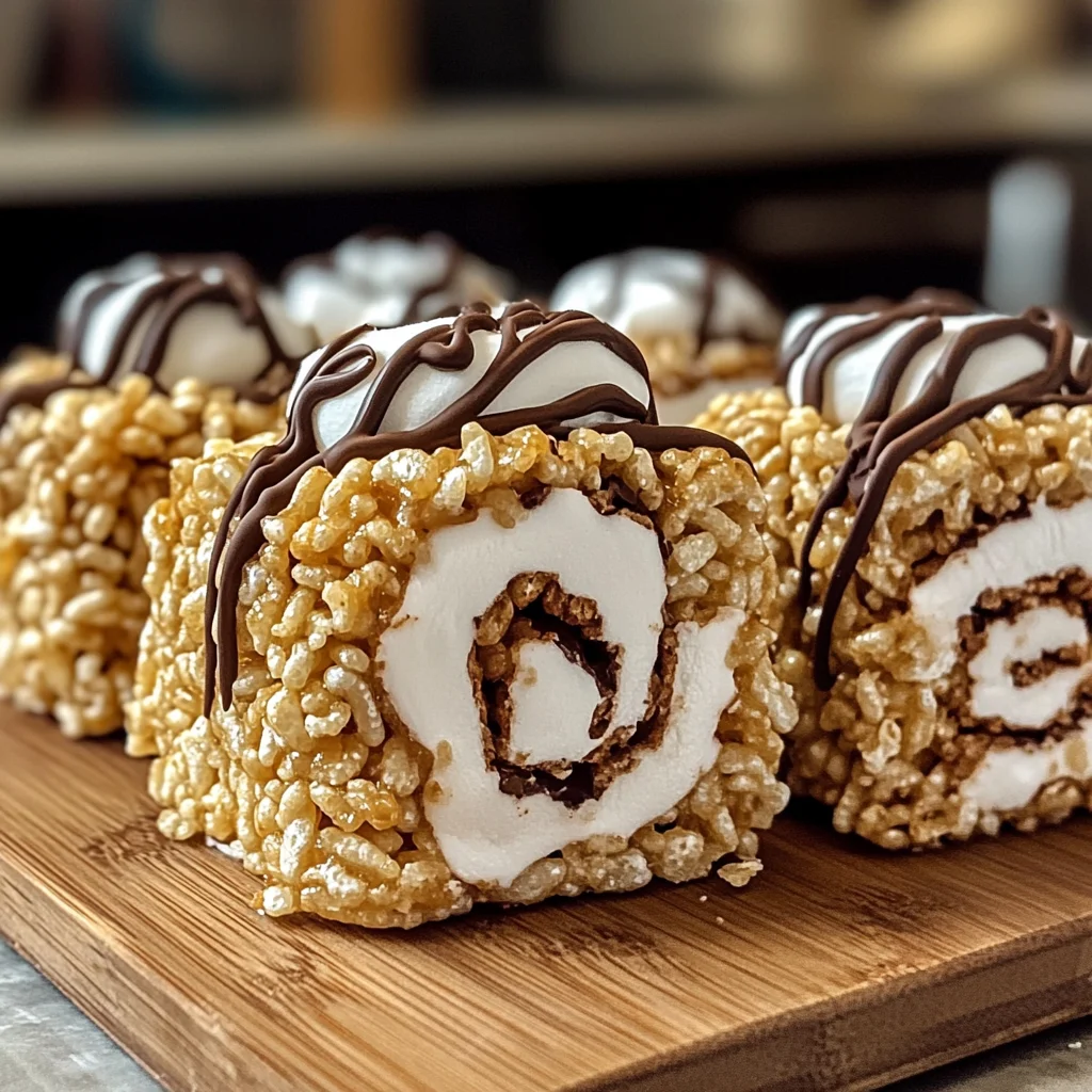 S’mores Rolled Rice Krispie Treats