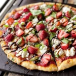 Strawberry Balsamic & Goat Cheese Pizza