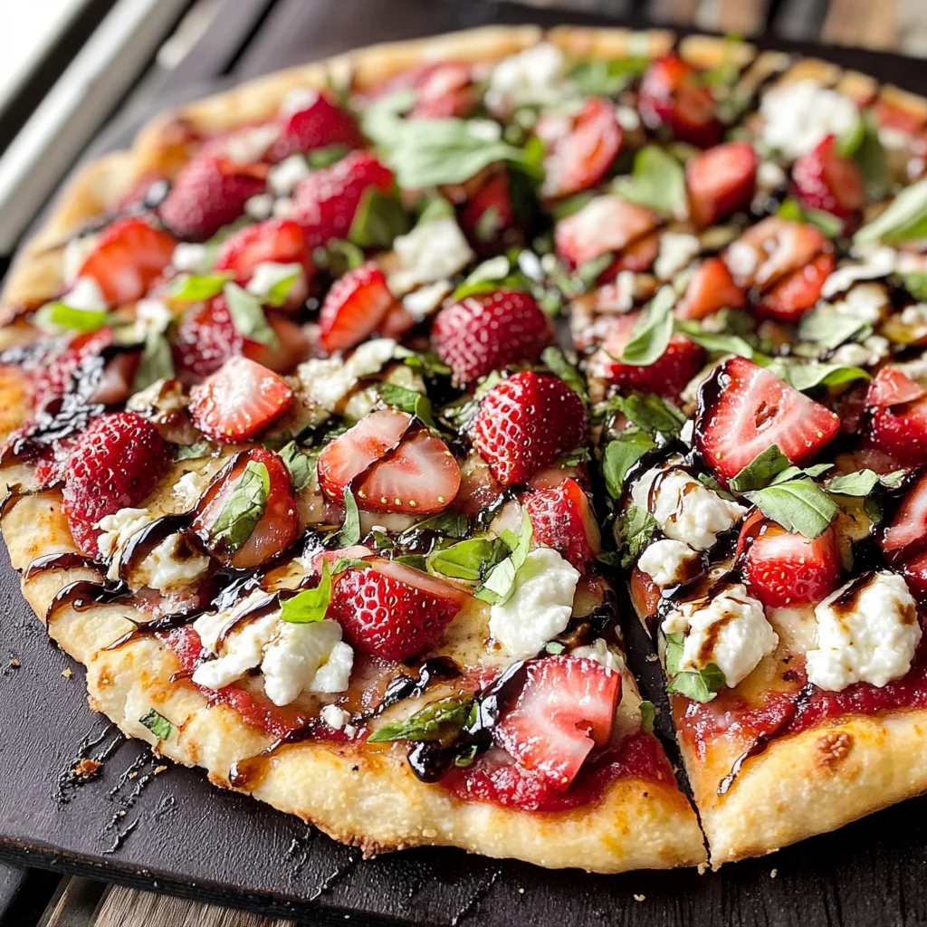 Strawberry Balsamic & Goat Cheese Pizza