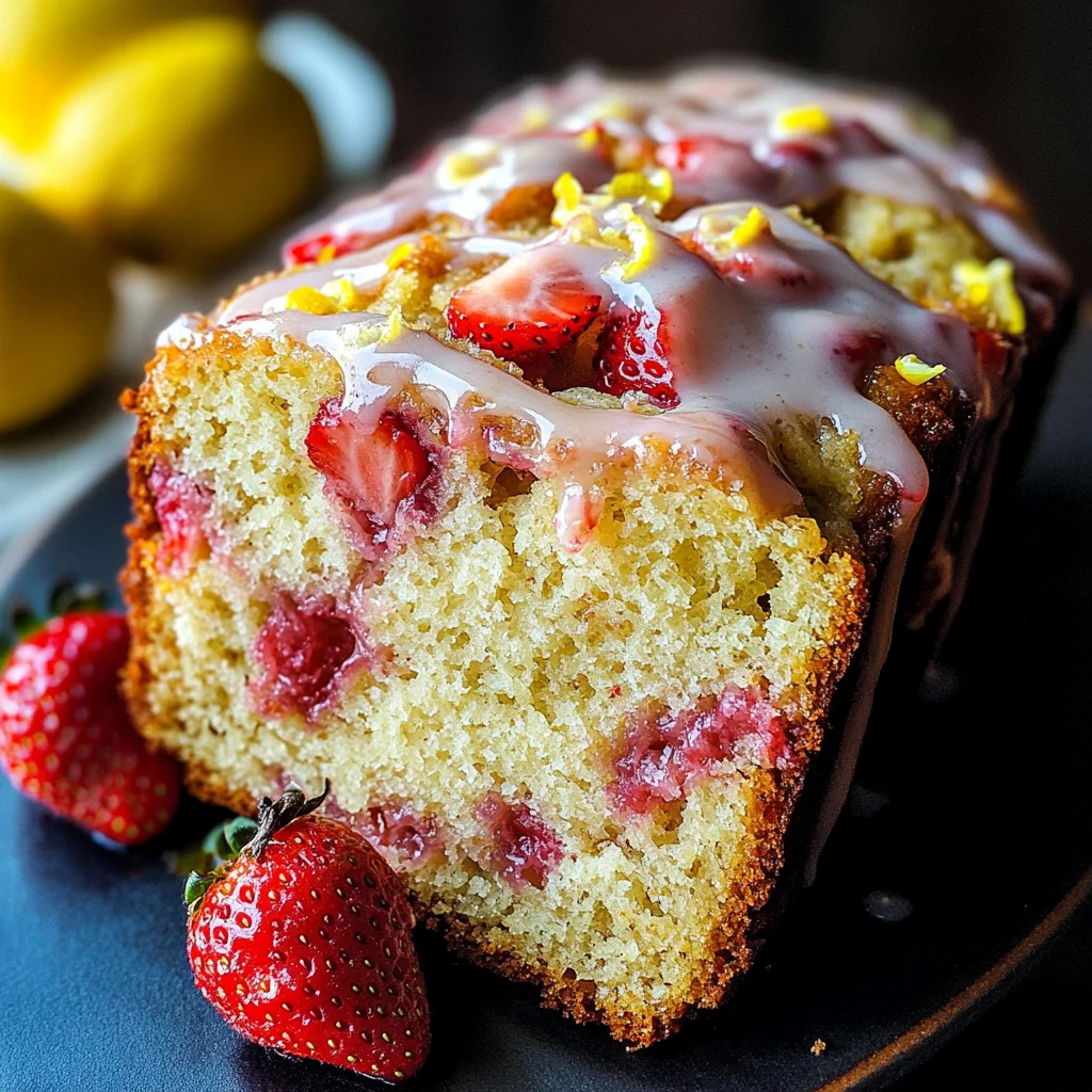 Strawberry Lemonade Quick Bread