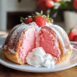 Strawberry Marshmallow Cake (Strawberry Bundt Cake with Marshmallow Cream Filling)