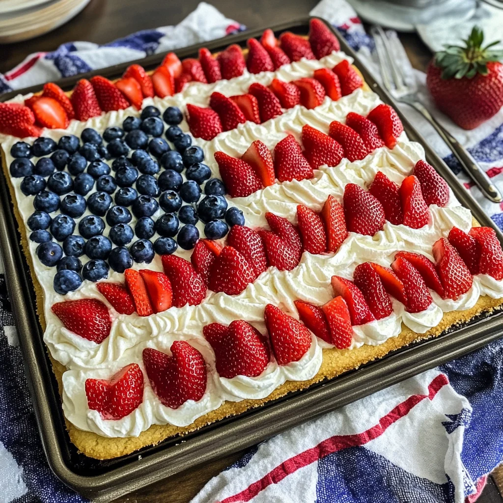 Sugar Cookie Flag Fruit Pizza