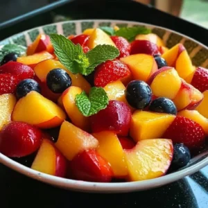 Summer Peach Fruit Salad