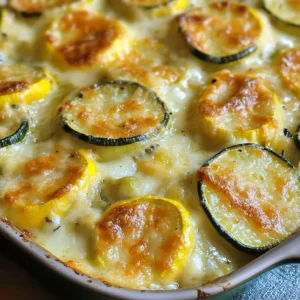 Zucchini and Yellow Squash Au Gratin