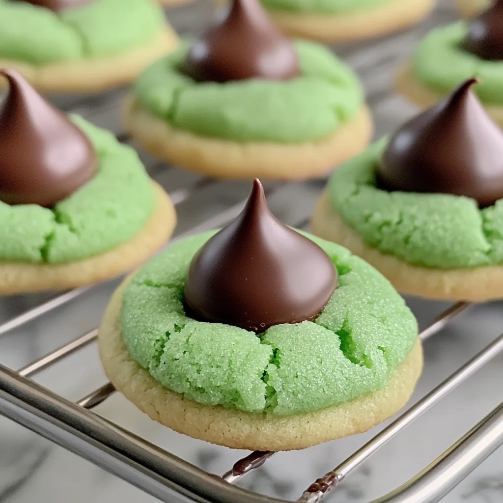 mint Chocolate Kiss Blossom Cookies