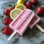 Keto Strawberry Lemonade Popsicles