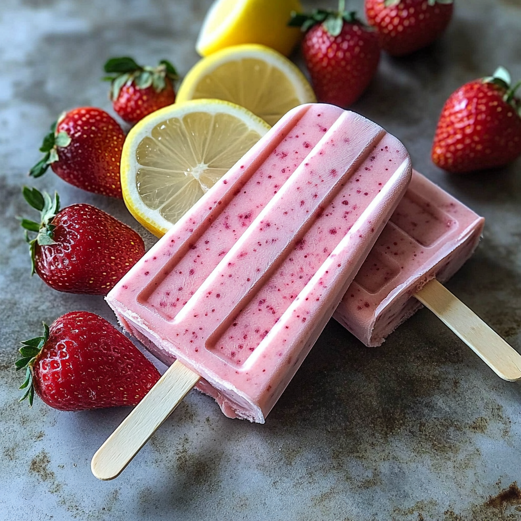 Keto Strawberry Lemonade Popsicles
