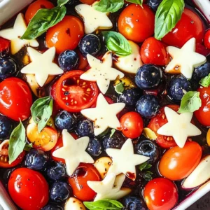 4th of July Salad - The Berry Caprese Salad