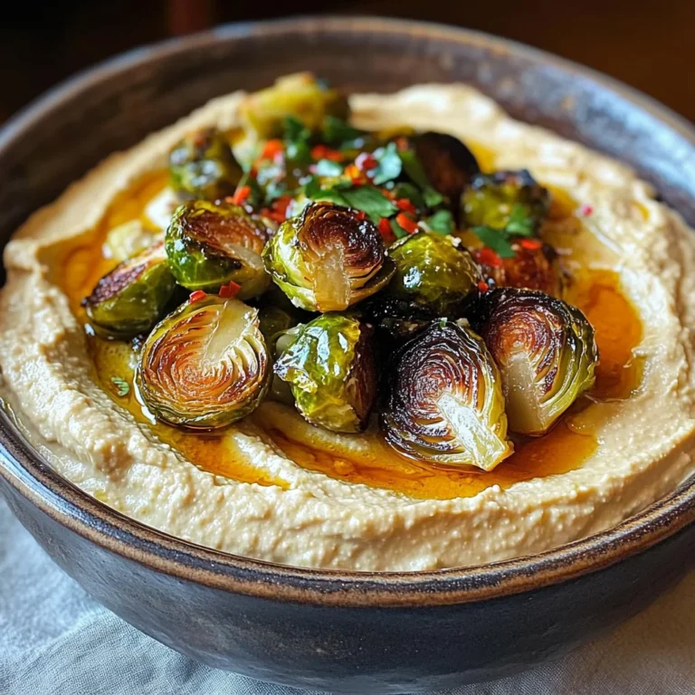 Hummus with Roasted Brussels Sprouts
