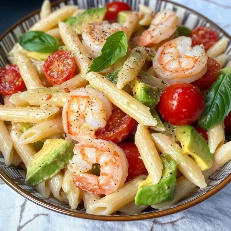 Shrimp Avocado Pasta Salad
