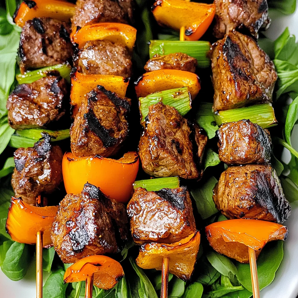 Steak Kabobs with Lemon Curry Marinade