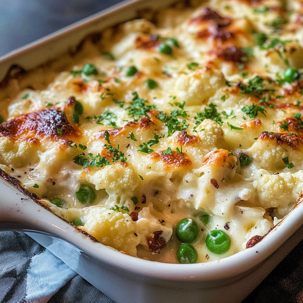 Swiss Cheese Cauliflower Casserole